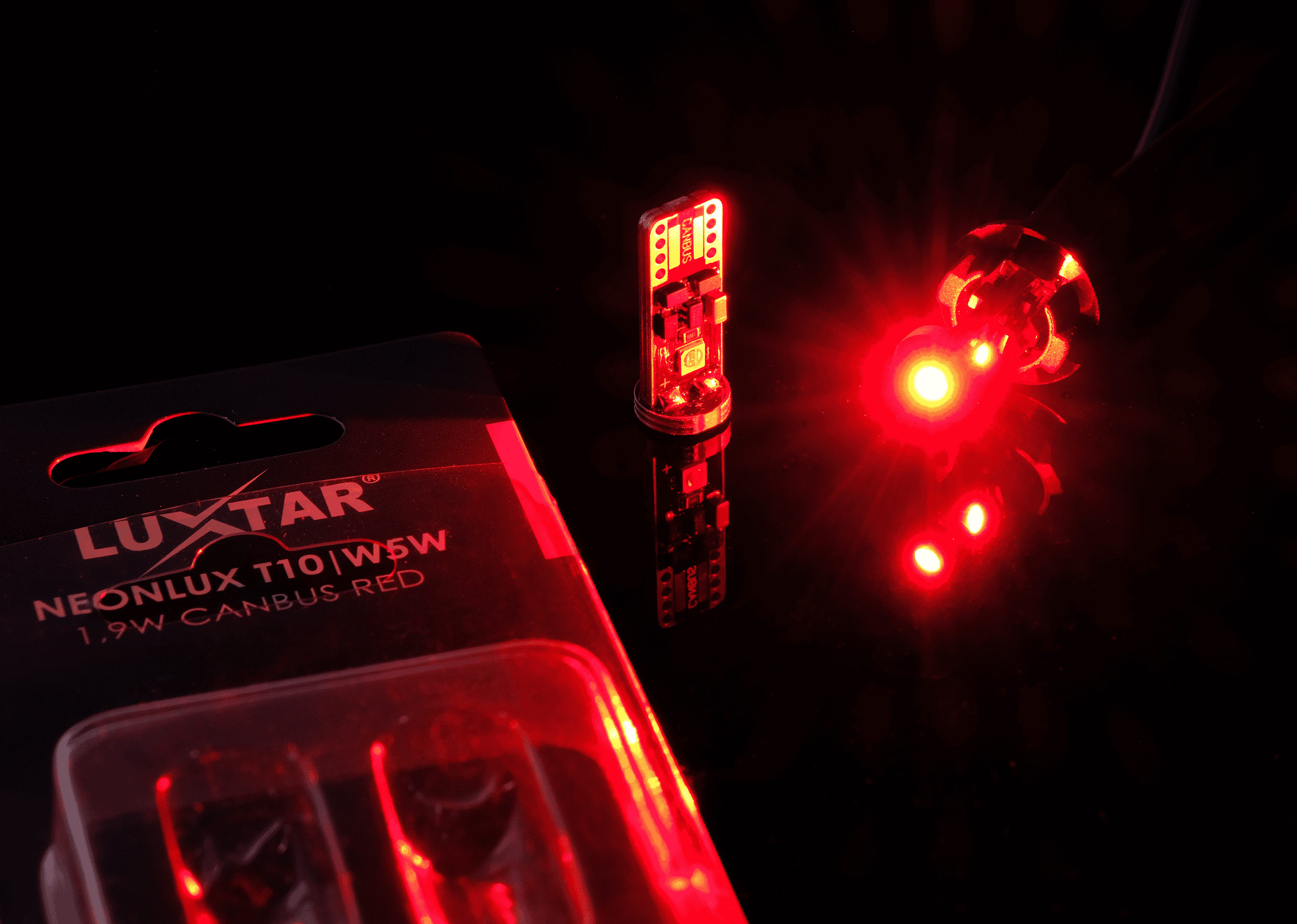 NeonLux T10 W5W Rood - Afbeelding 2